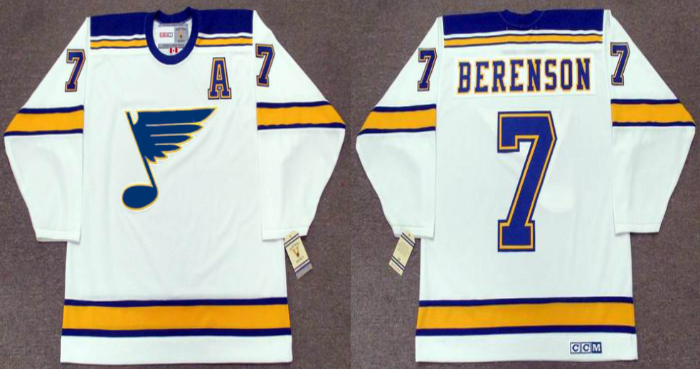 2019 Men St.Louis Blues #7 Berenson white CCM NHL jerseys